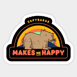 Capybaras makes me happy Sticker